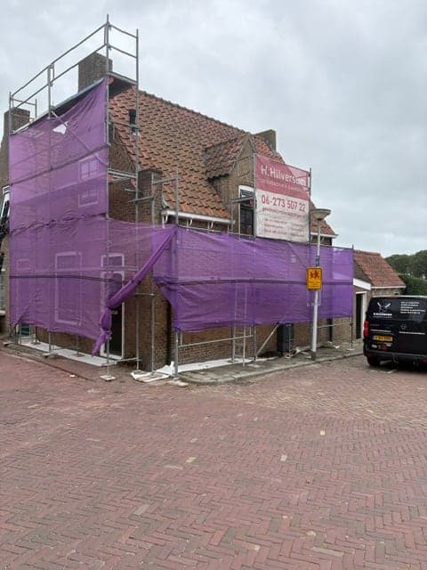Gevelrenovatie met eigen steigerbouw